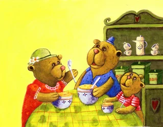 Goldilocks és a fa medvék, 2021 (Akril, papír)