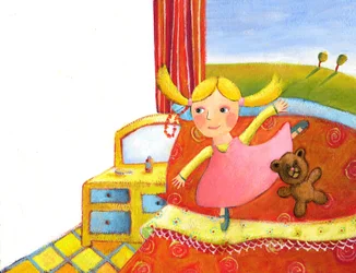 Goldilocks és a fa medvék, 2021 (Akril, papír)