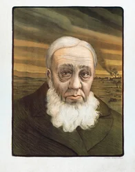 Paul Kruger portré (1825-1904) (metszet)