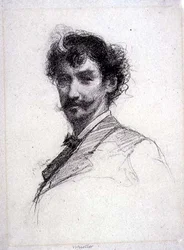 James Abbott McNeill Whistler (1834-1903) portréja (mélynyomás)