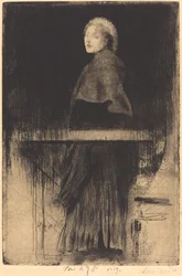 Nő Cape La Femme a la Pelerine-ben, 1889.