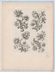 Kis virágmotívumok sorozata, 2. tábla, kb. 1670-85., kb. 1670-85.
