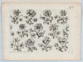 Kis virágmotívumok sorozata, 6. tábla, kb. 1670-85., kb. 1670-85.