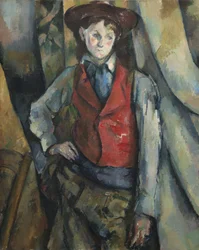 Fiú piros mellényben