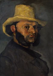 Gustave Boyer szalmakalapban