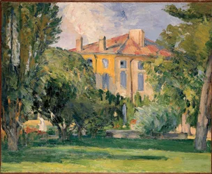 Cezanne, Paul (1839-1906) Jas de Bouffan háza. Olaj, vászon, mérete: 59x71