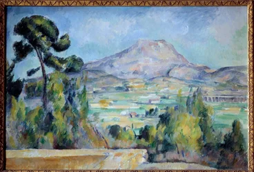 A Sainte Victoire hegy Paul Cezanne (1839-1906) festménye 1887-1890 V. 0,65x0,92 m Párizs, Orsay Múzeum - A Mount Sainte-Victoire. Paul Cezanne (1839-1906) festménye