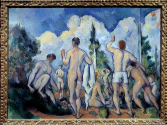 Les bathers Paul Cezanne (1839-1906) festménye 1890 V. 0,6x0,82 m Párizs, Muse d