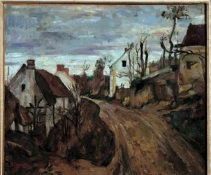 Falusi út Auvers-sur-Oise-ba (Auvers sur Oise) Paul Cezanne (1839-1906) festménye 1872 V. 0,46x0,55 m Párizs, Orsay Múzeum