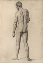 Akadémiai akt, hátulról nézve, 1862