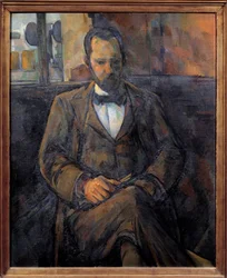 Ambroise Vollard portréja (1866-1939) Paul Cezanne (1839-1906) művészkereskedő festménye 1899 V. 1x0,81 m Párizs, Petit Palais Múzeum - Ambroise Vollard (1866-1939) műkereskedő portréja. Paul Cezanne (1839-1906) festménye 1899. 1x 0,81 m. Festő