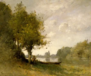 Egy tó Nangis közelében, 1880-95.