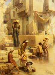 A fürdőzők, 1896