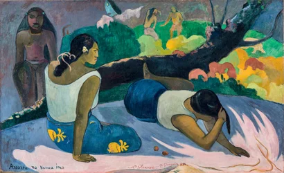 Area no Varua ino Words of the Devil or Reclining Tahiti Women.