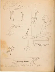 Rajz egy rajzalbumból, amelyet a fiatal Jacques Bousquet számára készítettek, 1889-90