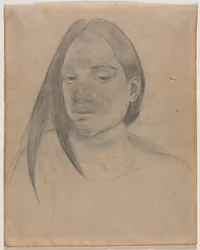 Egy tahiti nő feje, 1891.