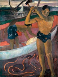 Az ember a tengellyel Paul Gauguin festménye (1848-1903)