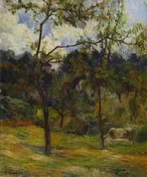 Normandiai táj: Tehén a réten, 1884