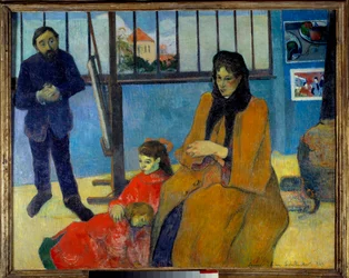 Schuffenecker műhelye vagy a Schuffenecker család. Emile Scuffenecker (1851-1934), felesége, Louise Lancon és gyermekeik, Jeanne és Paul portréja. Paul Gauguin festménye (1848-1903)