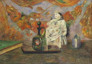 Csendélet kerámia figurával
