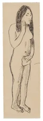 Tahiti Éva (a Parau ne te varua ino festményhez kapcsolódik) (recto); Felirattöredék (Cahier pour Aline-hoz kapcsolódóan) (fordítva)