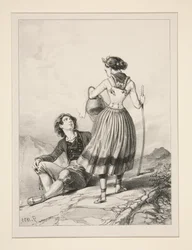 (Találkozás a hegyen.)