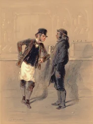 Car Man and Coal Heaver, 1848 (wc, grafit, ceruza és karosszériaszín papíron)