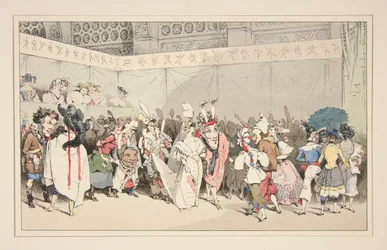 ÁLARCOS MULATSÁG. Gavarni Travestissemens (sic) 1828-ban, 1829-ben és 1830-ban jelent meg.