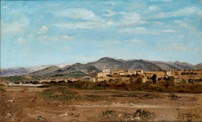 Lauris falu Vaucluse-ben, a Durance folyó partján, 1868