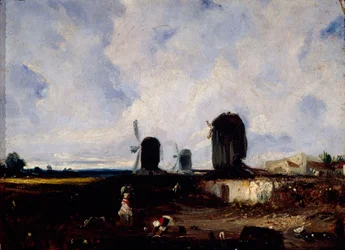 Windmills on the plains of Montrouge, c.1820 (oil on canvas)
