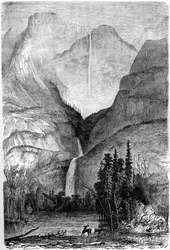 Yosemite-vízesés, Kalifornia, 19. század.