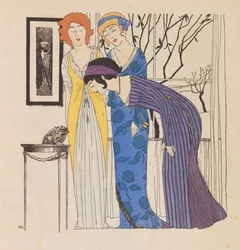 Paul Poiret ruhái, 1908.
