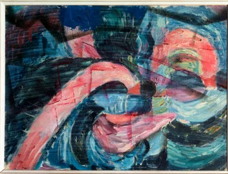 Érkezés a patak partjára és hídépítés - Festészet