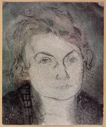 Cím nélkül (Lily Klee-Stumpf) (1876-1946) 1906 körül (ceruza és akvarell papíron)