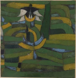 Fehér virág a kertben. 1920