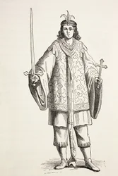 Prester John oldala. Prester Johnt Johannes presbiter néven is ismerték.