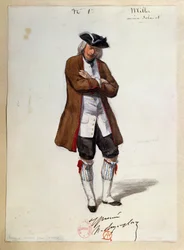 Giuseppe Verdi Luisa Miller jelmeze, vázlat