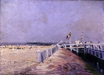 A kis oostendei strand (olaj, tábla)