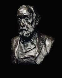 Edgar Degas (1834-1917) portréja 1907 (bronz, sötétbarna patinával)