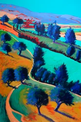 Looking West, 2024 (akril, tábla)