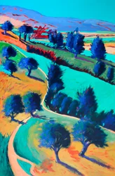 Looking West, 2024 (akril, tábla)