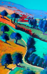 Looking West #4 (részlet), 2024 (akril, karton)