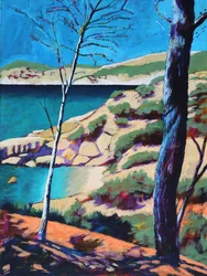 Peguera II, 2021 (akril, tábla)