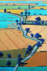 Rural Lane #4, 2022 (akril, tábla)