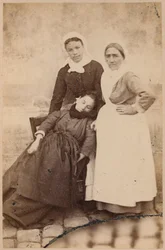 Hisztérikus epilepszia, roham, epileptoid fázis, illusztráció Bourneville et P. Regnard „Iconographie Photographique de La Salpetriere” című művéből, XVI. tábla, Párizs, 1876 (albumnyomat)