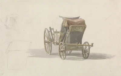Egy edző királyi címerrel, 1764 körül (ceruza és w/c papíron)