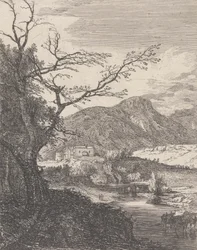 Capriccio Edinburgh kastélyával és Arthur székével