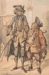 George Bubb Dodington és Sir Thomas Robinson karikatúrája