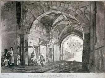 Kapu Erzsébet királynő Képgalériája alatt, Windsor Castle, Berkshire, 1812