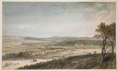 Nithsdale, Drumlanriggel, 1751 körül (toll, mosás és akvarell ceruzával, papíron)
